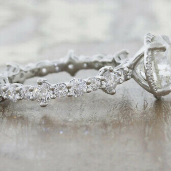 NEW 925 Sterling Silver Engagement Rings Set - Picture 4 of 4